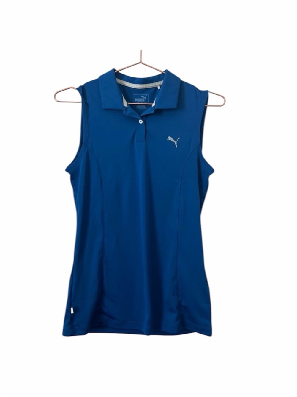 Puma Golf Sleeveless Polo Top Royal Blue